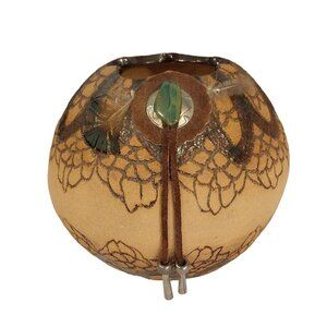 Southwestern Art Pottery Vase With Concho Feather Leather Accents By Trish Keck